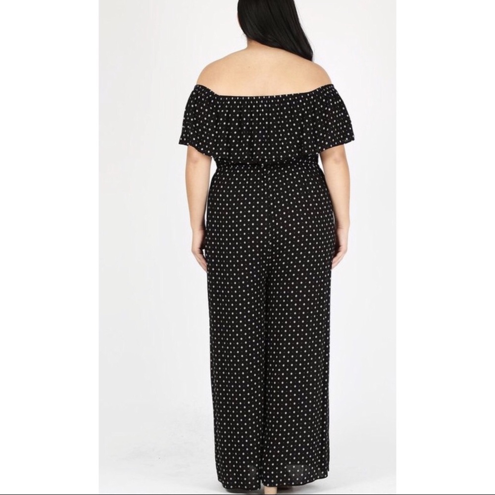 PLUS!!! Black Print Jumpsuit - Picture 5 of 6